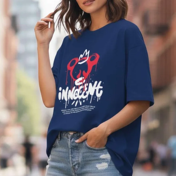 INNOCENT GRAPHIC PRINTED OVERSIZED T-SHIRT