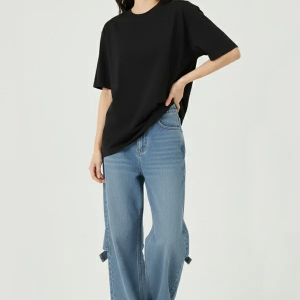 TWIN MERMAID GRAPHIC PRINTED OVERSIZED T-SHIRT