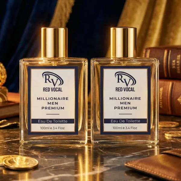 Red Vocal Millionaire Men Premium Perfume Eau De Toilette – Long-Lasting 100ml Bold & Luxurious Set of 2 Fragrance