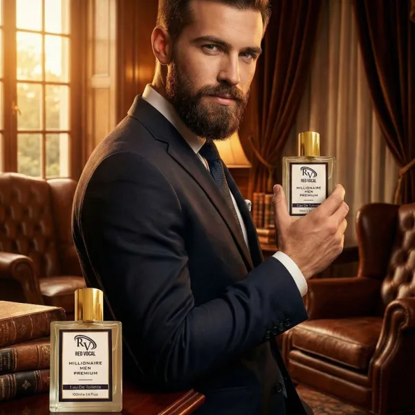 Red Vocal Millionaire Men Premium Perfume Eau De Toilette – Long-Lasting 100ml Bold & Luxurious Set of 2 Fragrance