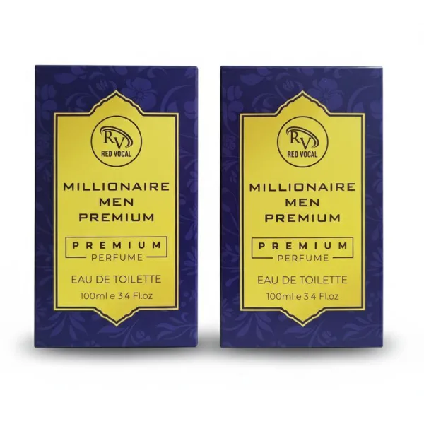 Red Vocal Millionaire Men Premium Perfume Eau De Toilette – Long-Lasting 100ml Bold & Luxurious Set of 2 Fragrance