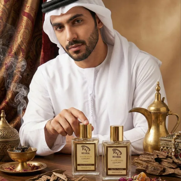 Red Vocal White Oud Luxury Premium Perfume Eau De Toilette – Unisex 100ml Bold & Long-Lasting Set of 2 Fragrance