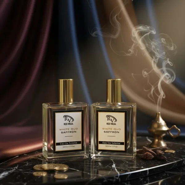 Red Vocal White Oud Saffron Premium Perfume Eau De Toilette 50ml –  Luxury Fragrance For Unisex Set of 2