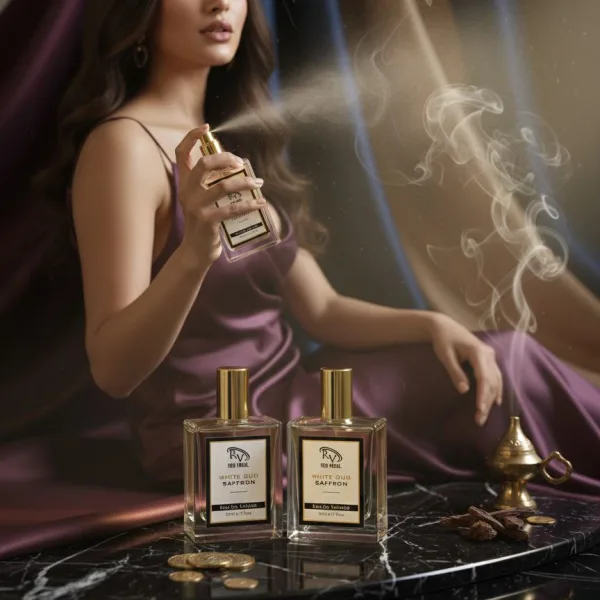 Red Vocal White Oud Saffron Premium Perfume Eau De Toilette 50ml –  Luxury Fragrance For Unisex Set of 2