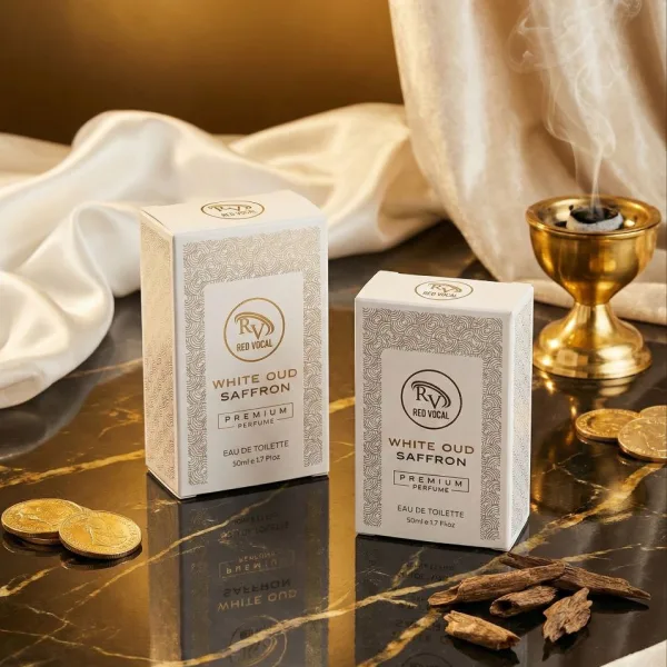 Red Vocal White Oud Saffron Premium Perfume Eau De Toilette 50ml –  Luxury Fragrance For Unisex Set of 2