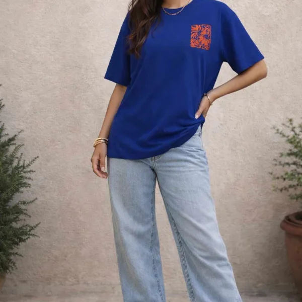 BIRD GRAPHIC PRINTED OVERSIZED TEE