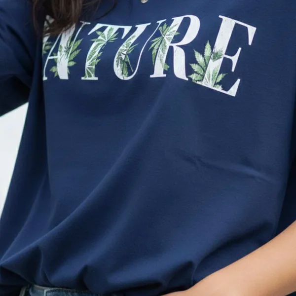 NATURE GRAPHIC PRINTED OVERSIZED TEE