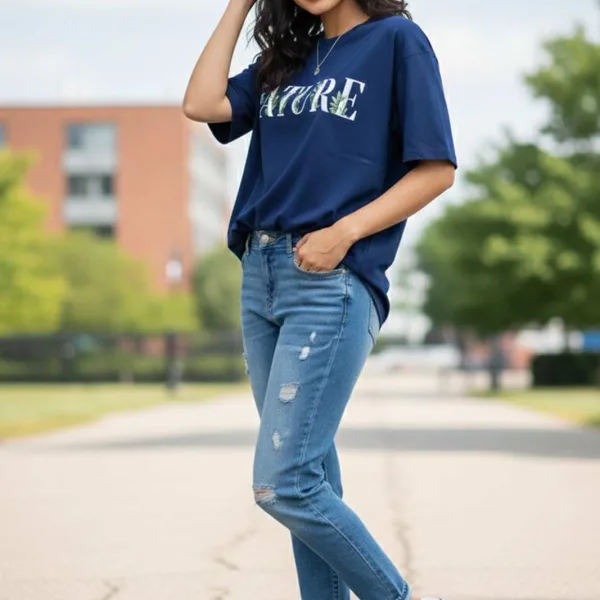 NATURE GRAPHIC PRINTED OVERSIZED TEE