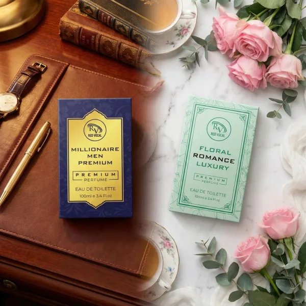 Red Vocal Millionaire Men Premium & Floral Romance luxury Perfume Set For Women | Long-Lasting Premium Eau De Toilette | 2×100ml Gift Combo