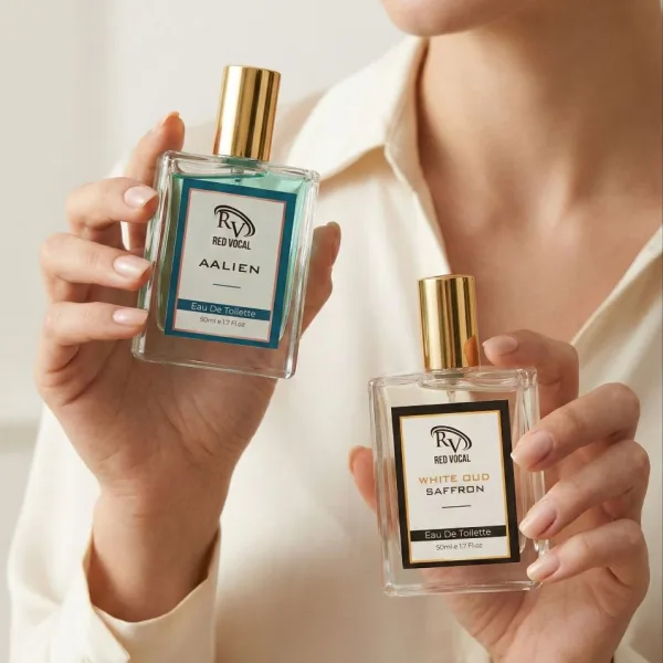 Red Vocal Aalien & White Oud Saffron Premium Perfume Set | Unisex Eau De Toilette | 2 x 50ml