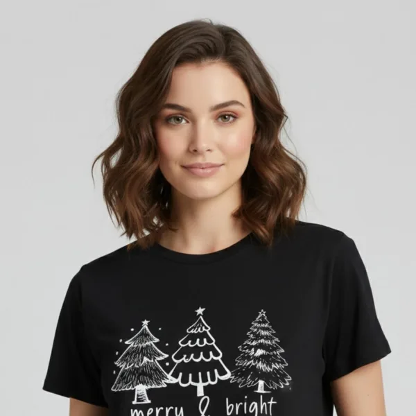 CHRISTMAS SPECIAL GRAPHIC PRINTED CROP TEE