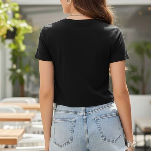 PINK ON STATEMENT CROP TEE