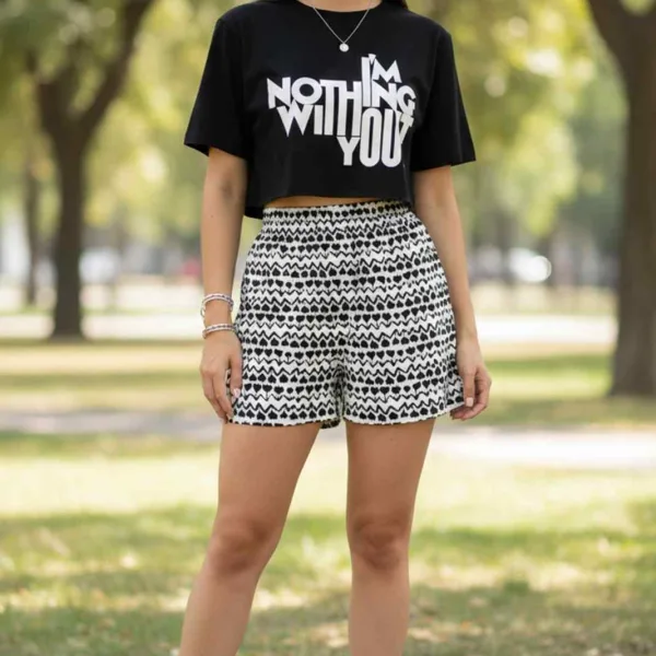 WITHOUT YOU GRAPHIC CROP TEE