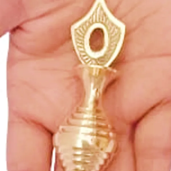 Brass Surmedani With Funnel/Kuppi And Surma Use In Eye's Makeup [Size-9-cm] Pack Of-1 Funnel, 2 Surma Packed, 1 Brass Surmedani