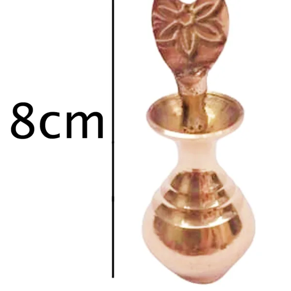 Brass Surmedani With Funnel/Kuppi And Surma Use In Eye's Makeup [Size-8-cm] Pack Of-1 Funnel, 2 Surma Packed, 1 Brass Surmedani