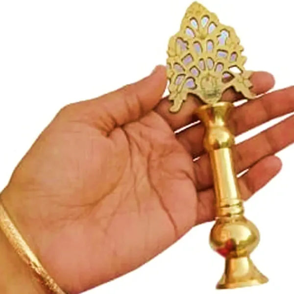 Brass Surmedani With Funnel/Kuppi And Surma Use In Eye's Makeup [Size11-cm] Pack Of-1 Funnel, 2 Surma Packed,1 Brass Surmedani