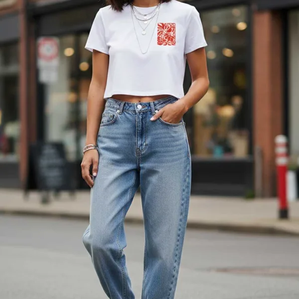 BIRD GRAPHIC PRINTED CROP TOP