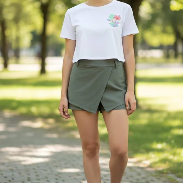 FLORAL PRINT CROP TEE