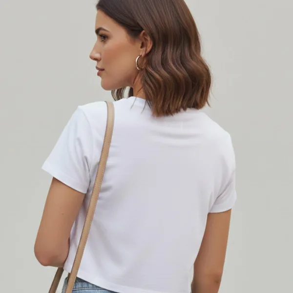 LETTER PRINTED CROP T-SHIRT