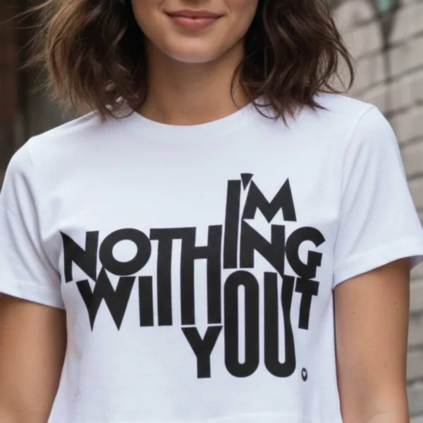 WITHOUT YOU GRAPHIC CROP TEE