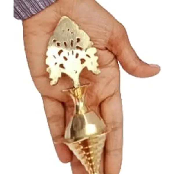 Brass Surmedani With Funnel/Kuppi And Surma Use In Eye's Makeup [Size-14-cm] Pack Of-1 Funnel, 2 Surma Packed,1 Brass Surmedani