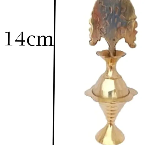 Brass Surmedani With Funnel/Kuppi And Surma Use In Eye's Makeup [Size-14-cm] Pack Of-1 Funnel, 2 Surma Packed,1 Brass Surmedani