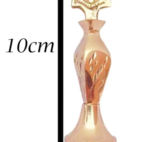 Brass Surmedani With Funnel/Kuppi And Surma Use In Eye's Makeup [Size-10-cm] Pack Of-1 Funnel, 2 Surma Packed, 1 Brass Surmedani