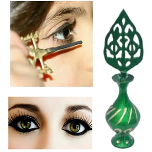 Brass Surmedani With Funnel/Kuppi And Surma Use In Eye's Makeup [Size-13-cm] Pack Of-1 Funnel, 2 Surma Packed, 1 Brass Surmedani