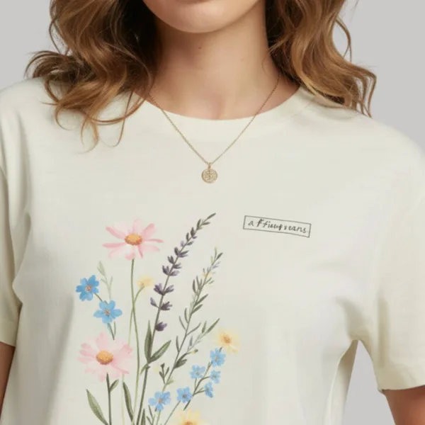 FLOWER GRAPHIC PRINTED REGULAR T-SHIRT