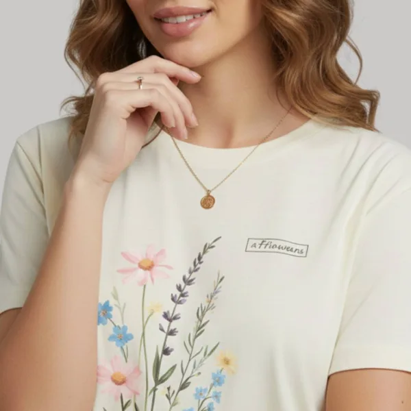 FLOWER GRAPHIC PRINTED REGULAR T-SHIRT
