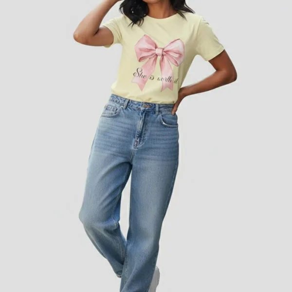 BOW GRAPHIC PRINTED REGULAR T-SHIRT