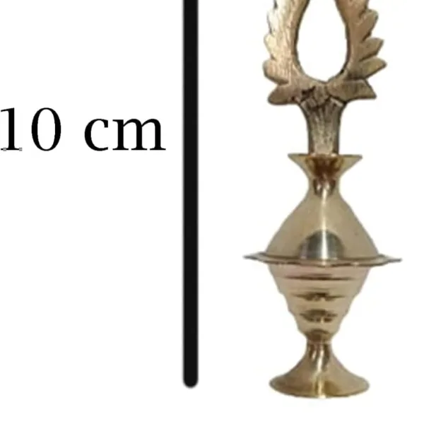 Brass Surmedani With Funnel/Kuppi And Surma Use In Eye's Makeup [Size-10-cm] Pack Of-1 Funnel, 2 Surma Packed, 1 Brass Surmedani