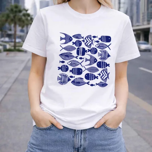 FISH GRAPHIC PRINTED TEE