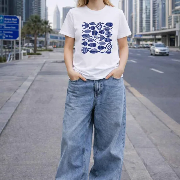 FISH GRAPHIC PRINTED TEE