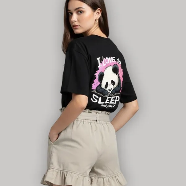 PANDA GRAPHIC PRINTED REGULAR T-SHIRT