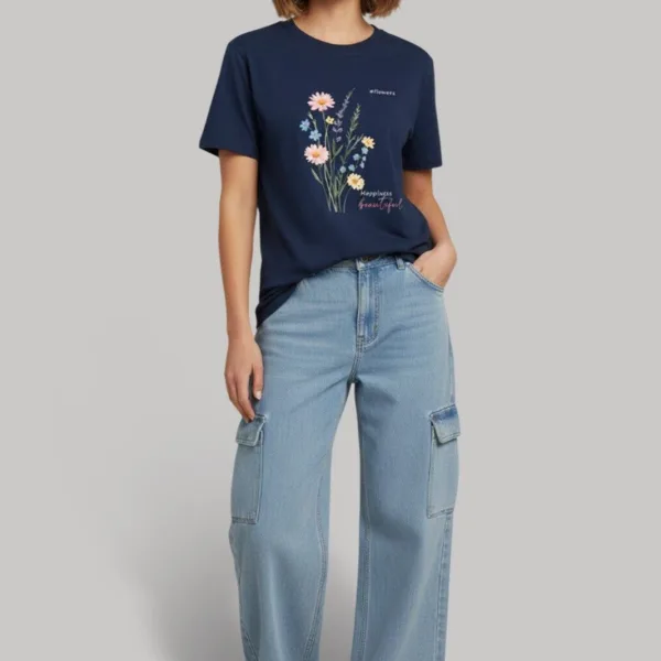 FLOWER GRAPHIC PRINTED REGULAR T-SHIRT
