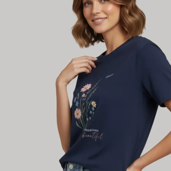 FLOWER GRAPHIC PRINTED REGULAR T-SHIRT