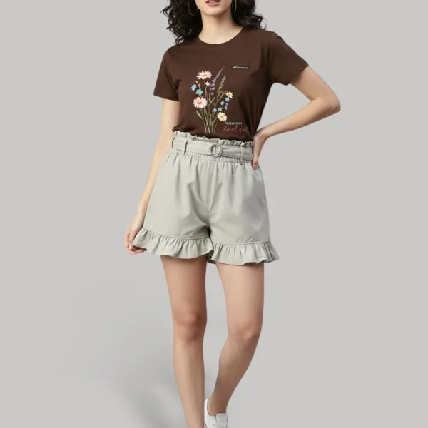 FLOWER GRAPHIC PRINTED REGULAR T-SHIRT