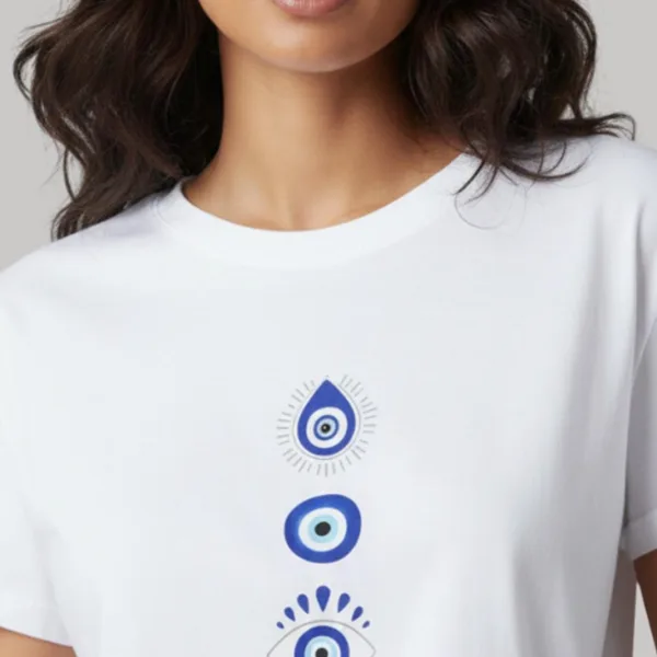 EVIL EYE GRAPHIC PRINTED REGULAR T-SHIRT
