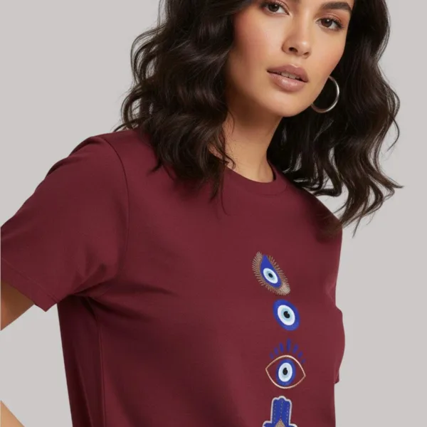 EVIL EYE GRAPHIC PRINTED REGULAR T-SHIRT