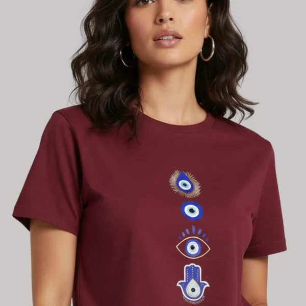 EVIL EYE GRAPHIC PRINTED REGULAR T-SHIRT