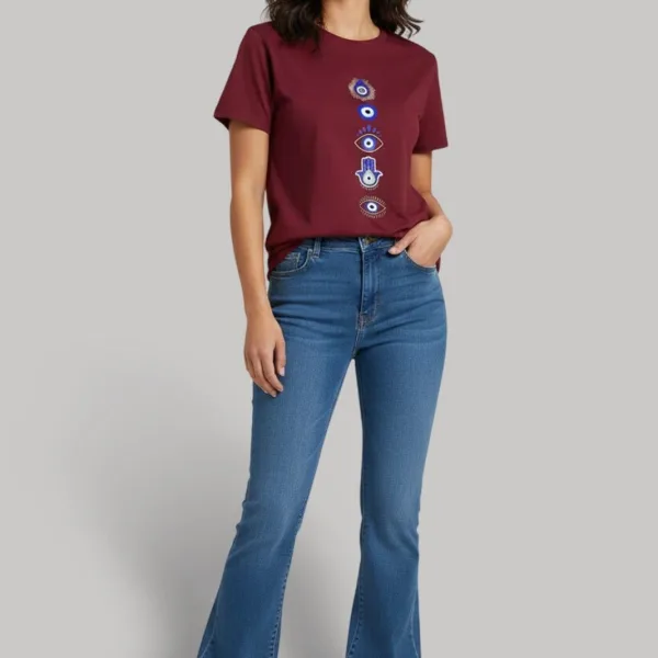 EVIL EYE GRAPHIC PRINTED REGULAR T-SHIRT