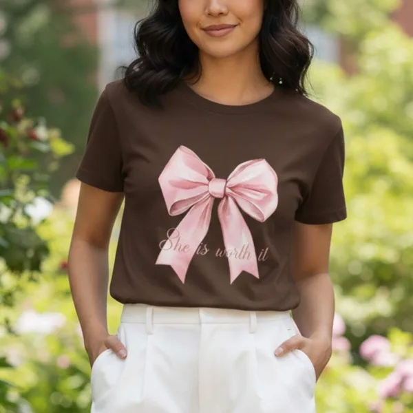 BOW GRAPHIC PRINTED REGULAR T-SHIRT