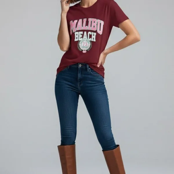 MALIBU GRAPHIC PRINTED REGULAR T-SHIRT