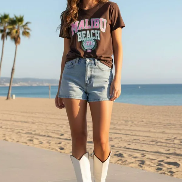 MALIBU GRAPHIC PRINTED REGULAR T-SHIRT