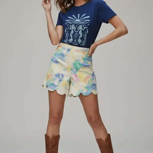 TWIN MERMAID GRAPHIC PRINTED T-SHIRT