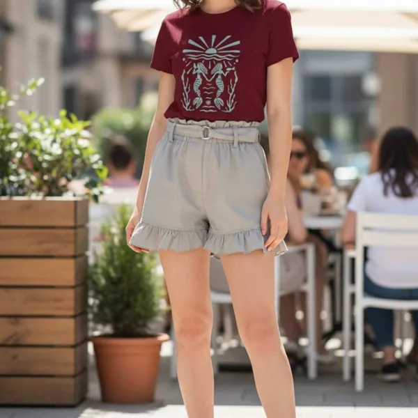 TWIN MERMAID GRAPHIC PRINTED T-SHIRT