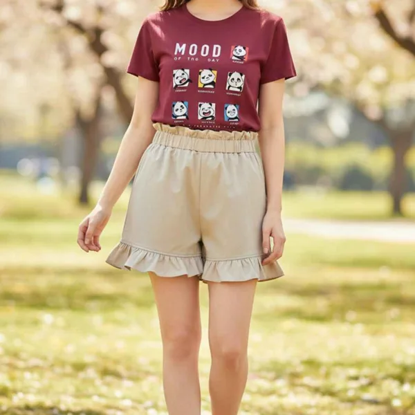 PANDA'S MOOD PRINTED REGULAR T-SHIRT