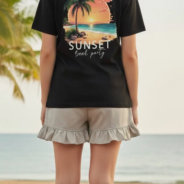 SUNSET GRAPHIC PRINTED REGULAR T-SHIRT