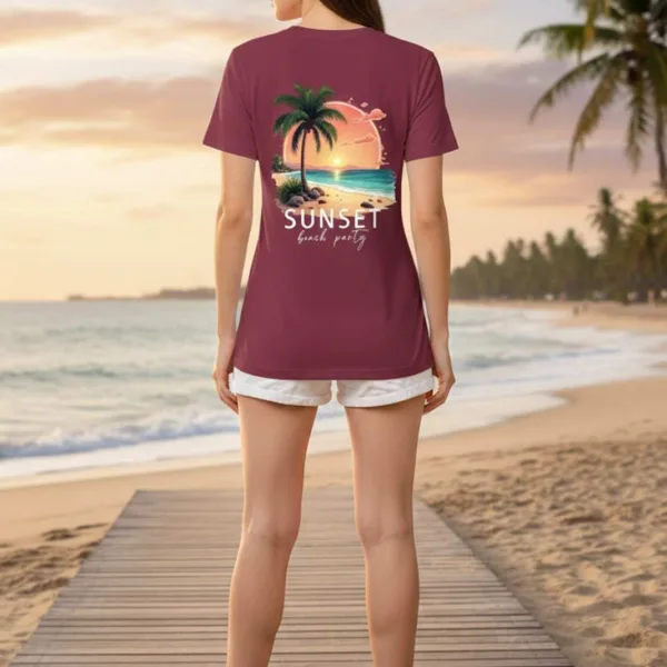 SUNSET GRAPHIC PRINTED REGULAR T-SHIRT
